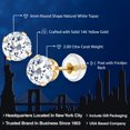 thumbnail image 2 of Gem Stone King 14K Yellow Gold White Topaz Stud Earrings for Women Men (2.00 Cttw, Gemstone Birthstone, Round 6MM), 2 of 6