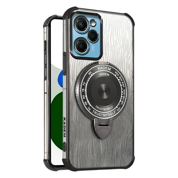 Kickstand Case for Xiaomi Poco X5 Pro 5G Cover Soft TPU Silicone Phone Case with Luxury Magnetic Mirror Stand Shell for Women Men Anti-Fall Cover Compatible with Xiaomi Poco X5 Pro 5G Case