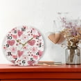thumbnail image 6 of SKYSONIC Valentine's Day Heart Wall Clock 10 Inch Silent Non Ticking Round Clock Oil Painting Clock Easy to Read Clock for Living Room Bedroom Bathroom Home Decor, 6 of 7