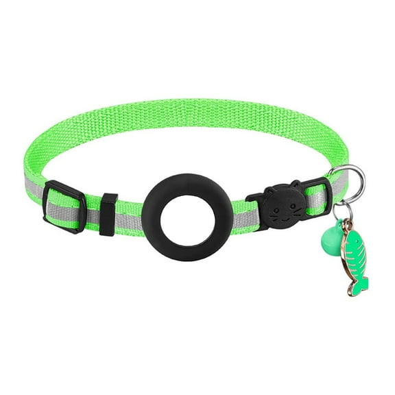Cats Collar Breakaway Reflective Pet Collar with Tracker-Holder & for Small CatsDogs Puppies Pet Waterproof Collar