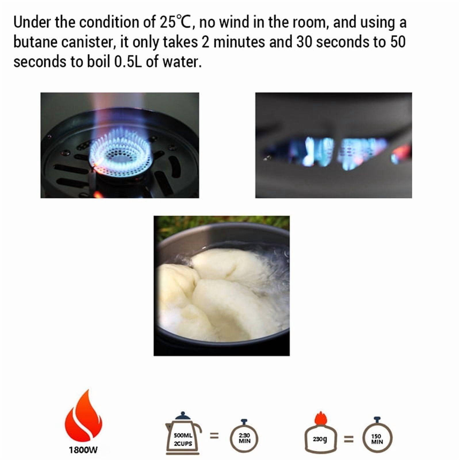 Camping Cookware Set with Windproof Outdoor Stove Light Weight Camping Pot Kit for Outdoor Cooking Hiking Backpacking