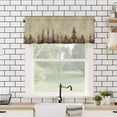 thumbnail image 4 of Hokiten Rod Pocket Curtain Valance, Forest Tree Farmhouse Window Valance for Living Room, Bedroom, Kitchen Modern Vintage Winter Fall Natural Plant 54"W x 18"L, 4 of 8