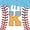 White Blue K, variant on Erosebridal Ball Monogrammed T Twin Quilt Set for Boys Girls, Cartoon Ice Cream Drip Twin Coverlet Set, 2-Piece
