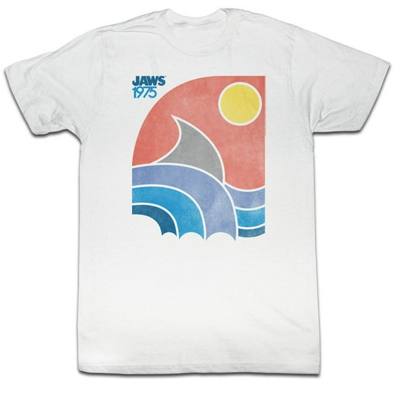 Jaws Color White Adult T-Shirt
