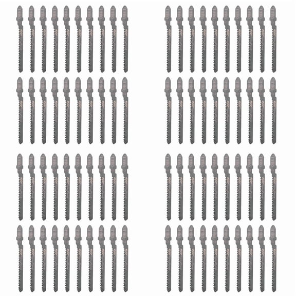 80-Piece T119BO 12 TPI Assorted T-Shank Scrolling Jig Saw Blades Set for  Cutting Wood