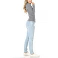 thumbnail image 2 of Women's Basic Mock Neck Slim Fitted Long Sleeve Pullovers Tee Tops, 2 of 5