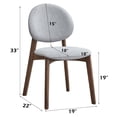thumbnail image 5 of Set of 4 Linen Side Chair, Upholstered Dining Chairs, High Back Kitchen Chairs for Kitchen Living Room, Armless with Wood Legs (Gray), 5 of 7