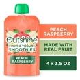 thumbnail image 2 of (3 pack) Outshine Fruit and Yogurt On the Go Smoothie Snacks, Peach Raspberry, 3.5 oz Pouches (4 Pack)​, 2 of 13