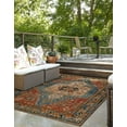 thumbnail image 2 of Unique Loom Outdoor Traditional Collection Area Rug - Antiquity (5' 1" x 8' Rectangle Navy Blue and Rust Red/Navy Blue), 2 of 7