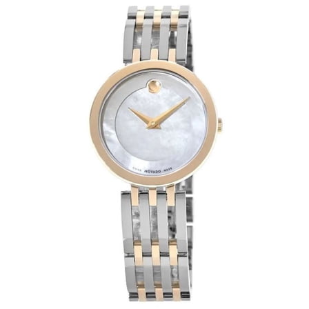 Movado Esperanza Mother of Pearl Two-Toned Steel Women's Watch 0607114