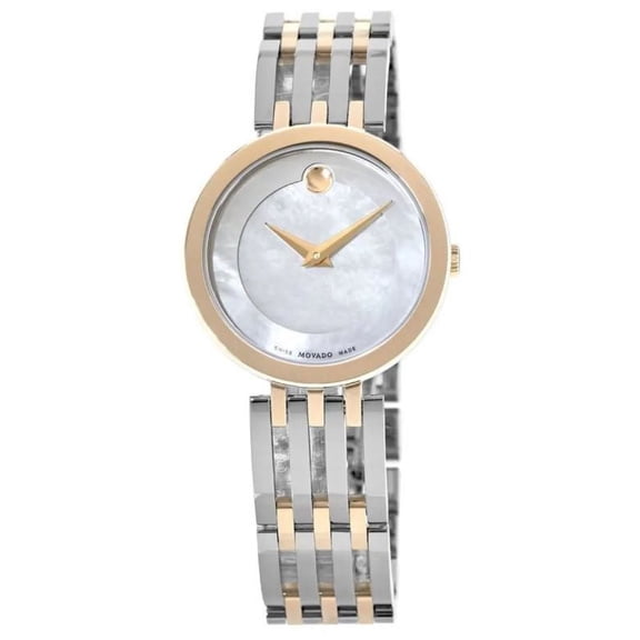 Movado Esperanza Mother of Pearl Two-Toned Steel Women's Watch 0607114