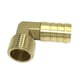 thumbnail image 2 of Conectores de aire de púas de latón macizo de desconexión rápida NPT de 1/2" y codo de 90 grados 20mm x 16mm, 2 of 6
