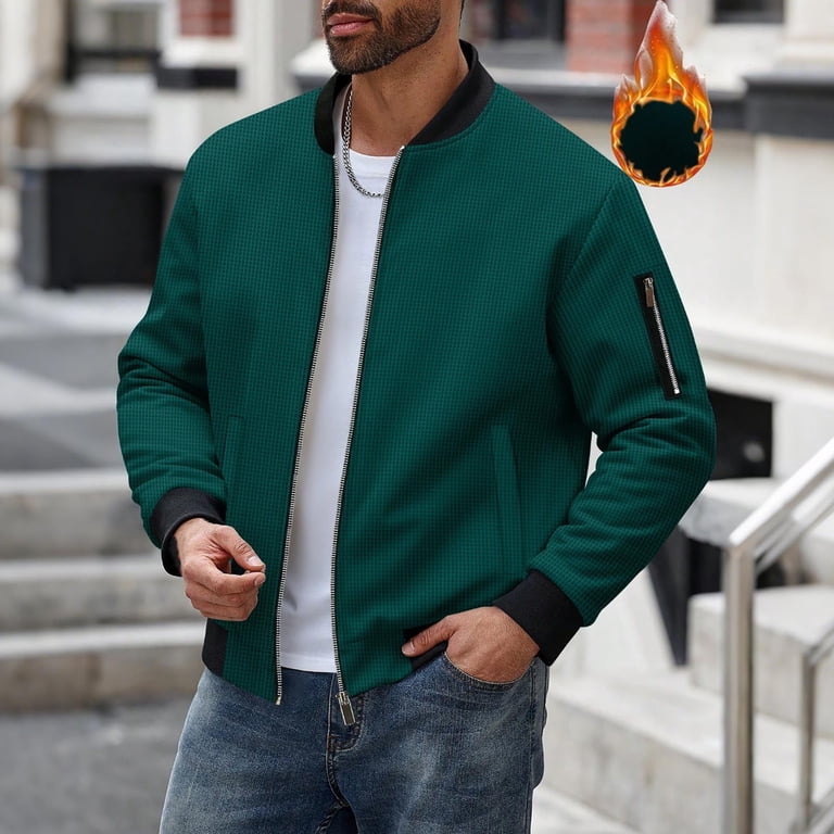 KeShDi Windbreaker Jackets for Men Black Trench Coat Men's Solid