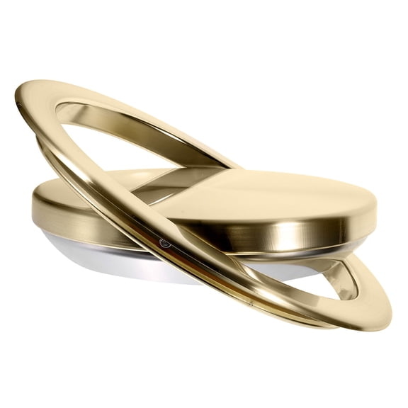 STRANDCHIC Round Recessed Counter Top Cover Golden Stainless Steel Swing Lid for Kitchen and Bathroom