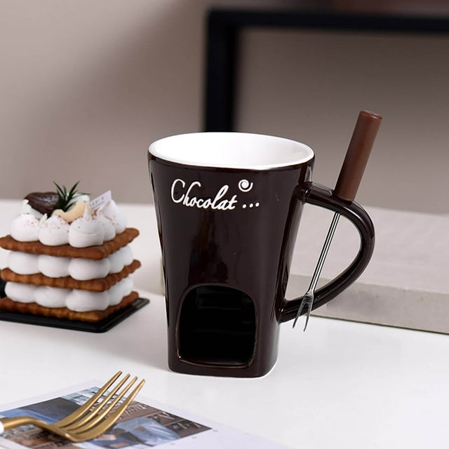 Chocolate Fondue Cup Household Ceramic Cheese Melting Stove Candle Heating Stove Cup