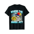 thumbnail image 1 of Where The Huzz at Funny Gen Z Gen alpha Silly Cat Meme T-Shirt, 1 of 6