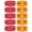 5x Amber+5x Red, variant on All Star Truck Parts Trailer Marker LED Light Double Bullseye Amber 12 Chrome Base 12V 10x Amber