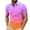 Purple, variant on Teissuly Men's Casual Gradient Short Sleeved Lapel Button Up T-shirt Top