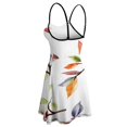 thumbnail image 5 of Colorful Autumn Watercolor Leaves Sweet Elegant Slip Dress Women Korean Kawaii Dress, 5 of 6