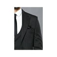 thumbnail image 2 of Men 3pc European Vested Suit WESSI J.VALINTIN Extra Slim Fit JV27 Black Stripe, 2 of 9