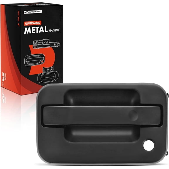 A-Premium Front Left Driver Side Upgraded Metal Exterior Door Handle with Keyhole Compatible with Ford F-150 F150 2009-2014, Primed Black, Replace# CL3Z1522405