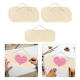thumbnail image 4 of 5x Unished Wooden Plaques Wood Chip Door Signs Wood Slices Crafts Embellishments Rectangle Plain For painting Writing Decor esquina faltante perfecl Placas de madera, 4 of 8