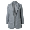 thumbnail image 4 of Femmes Bureau Suit Tempérament Veste Extensible Tunique Cardigan Confortable Veste à Poitrine Simple Bouton vers le Bas Élégant Outwear Solid Color Mode Blazer, 4 of 6