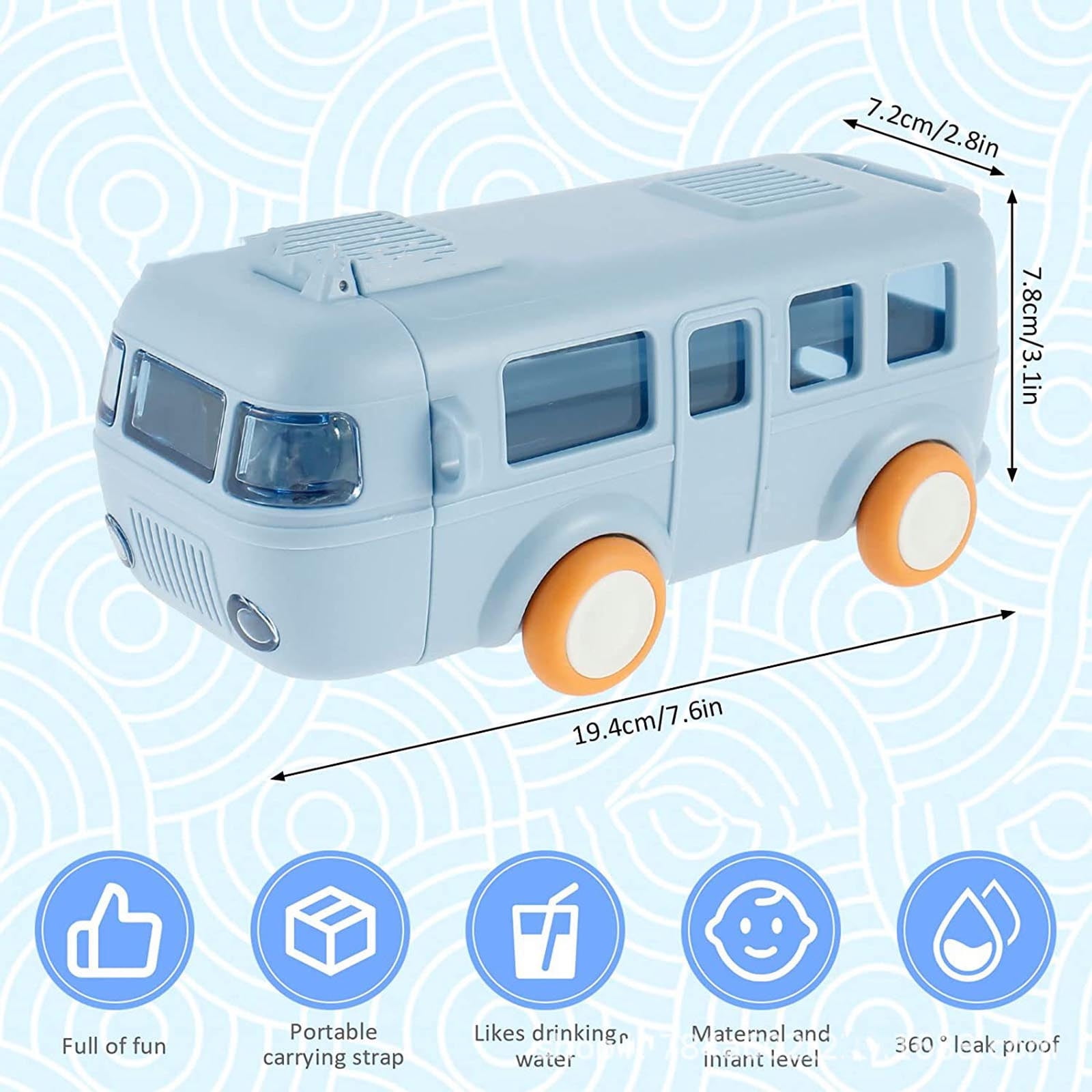 Jubipavy Baby Bus Water Cup For Students Straw Water Bottles Bus Modeling Straw Water Cup Opening Season Sale