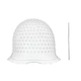 thumbnail image 1 of Silicone Highlighting Cap Salon Hair Coloring Dye Cap Reusable Silicone Cap With Needle White, Polyester Hair Care Net, 1 of 3