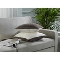 thumbnail image 6 of 3S Brother's Solid Mix and Match Cushion Cover with 2 Color Combination Pillowcase with Invisible Zipper Set of 2 Pieces for Chair Couch Bedroom & Livingroom Décor 20"x20" Cream-Light Brown, 6 of 9