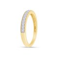 thumbnail image 5 of 1/5 CT Round Cut Natural White Diamond Accent Half Eternity Band Ring For Women In 14K Solid Yellow Gold (Color: I-J, Clarity: I2-I3, 0.20 Cttw) -7, 5 of 8