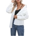 thumbnail image 1 of ZKCCNUK Ladies Tops Fall and Winter New Fashion Loose Mid Length Solid Color Long Sleeve Shirt,Sizes S-2XL, 1 of 9