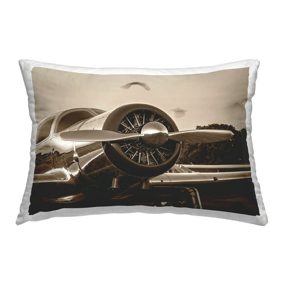 Stupell Industries Vintage Propeller View Decorative Printed Throw Pillow Design by John Slemp.