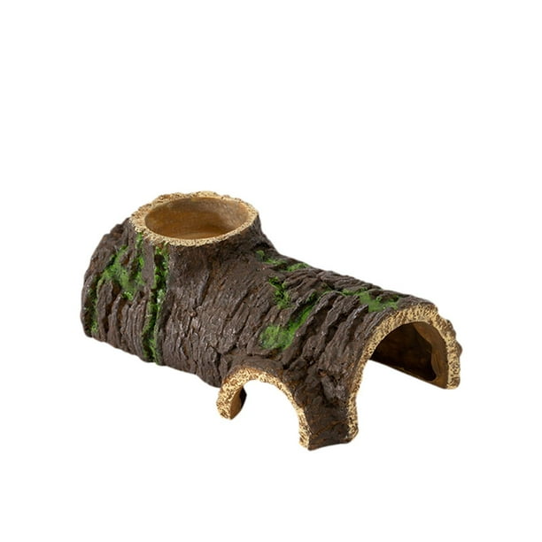 Acuario Casa de reptiles Escondite de reptiles Accesorios de tanque Cueva decorativa de resina para escondite de reptiles para anfibios Tortugas S