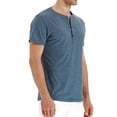 thumbnail image 3 of Iceglad Mens Fashion Casual Front Placket Basic Short Sleeve Henley T-Shirts, 3 of 10