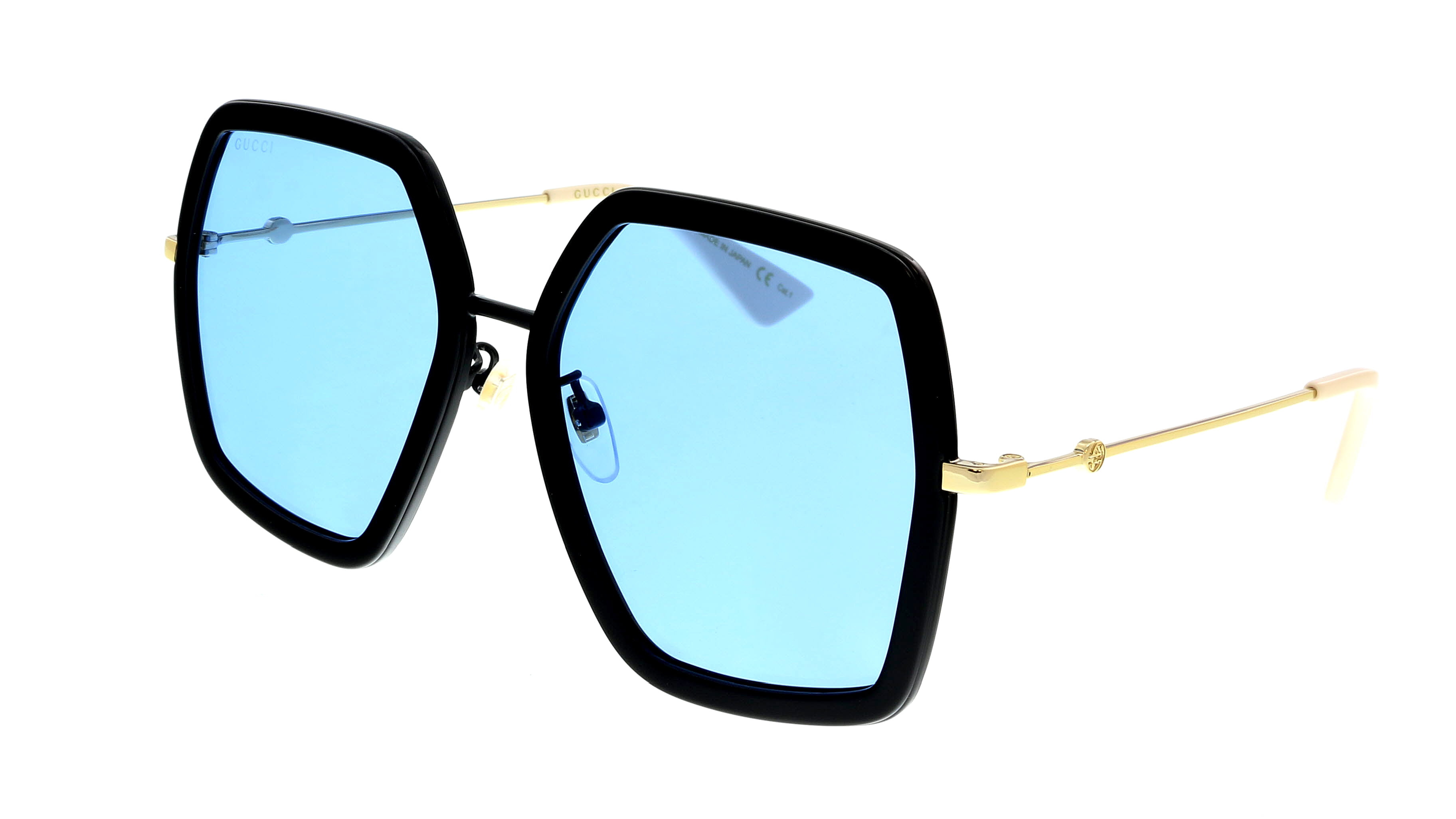 gucci blue tint sunglasses