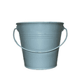 thumbnail image 2 of Charmed Colored Mini Metal Buckets - 3-Pack Colorful Tin Pails with Handles, Small-Sized for The Beach, Party Favors, Easter, Candy, or Garden; 5.25"X3.75"X4.75"; Light Blue color, 2 of 6