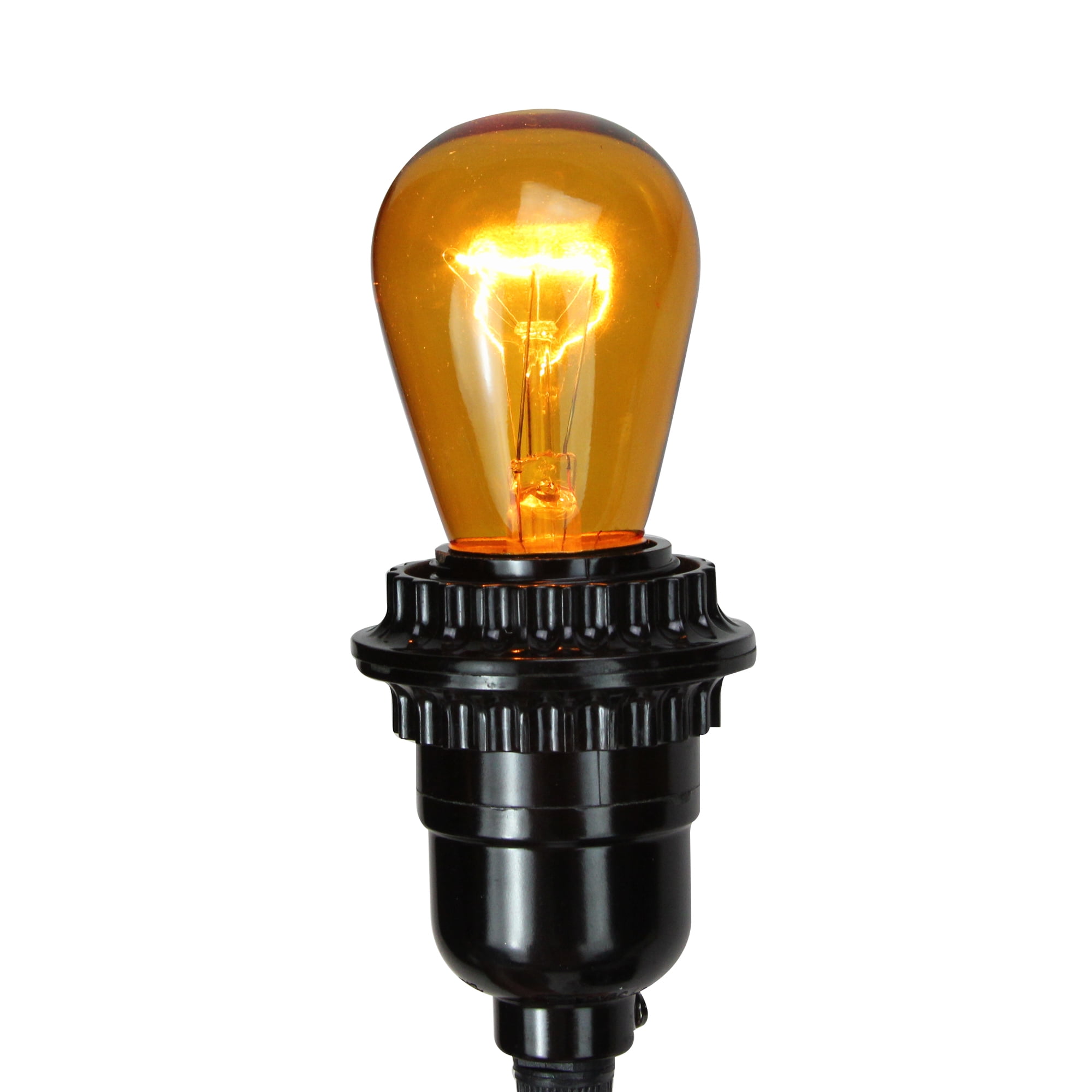Northlight Incandescent S14 Transparent Edison Style Christmas Replacement Bulbs - Orange - Pack of
