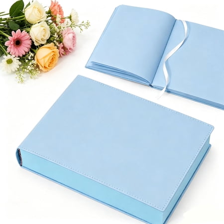 Thickened Color Brick Notebook A5 360 Hardcover Journal with PU Leather Cover Solid Color Pages Thick Paper Ribbon Bookmark Cute Diary Planner for Notes School Office Study Travel Gift(Blue)