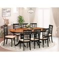 thumbnail image 2 of East West Furniture  9 Piece Dining Table Set- an Oval Wooden Table and 8 Kitchen Chairs, Black & Cherry (Chair seat Option) PLNI9-BCH-C, 2 of 4