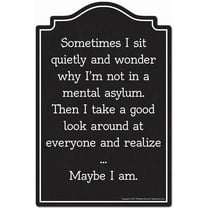 Sometimes I Sit Quietly And Wonder Novelty Sign | Indoor/Outdoor | Funny Home Decor for Garages, Living Rooms, Bedroom, Offices | SignMission personalized gift