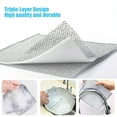 thumbnail image 4 of 12  Miracle Non-Scratch Multipurpose Steel Wire 3 Layer Dishcloths  Stuck-on Grime, Multi-Surface - Reusable Quick-Dry Odor-Free Scrub Cloths for Dishes, Kitchen Cleaning  Cookware, Sinks, Stove Tops, 4 of 9
