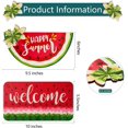 thumbnail image 2 of 2 Pieces Watermelon Hanging Sign Watermelon Door Hanger Wood Welcome Door Sign Happy Summer Watermelon Hanging Door Sign Plaque for Summer Front Door Wreath Home Wall Decor with Hanging Rope, 2 of 7