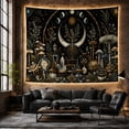 thumbnail image 6 of Crescent Moon Tree in an Alchemist Garden, Mystical Fantasy for Plant Lovers, Apothecary Forest Decor, Halloween Gift Tapestry Wall Hanging for Bedroom, Living Room and Dorm, 6 of 7