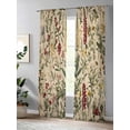 thumbnail image 4 of Sheer Curtains 84 Inches Long, Rustic Botanical Light Filtering Window Curtains for Living Room/Bedroom, Vintage Floral Wildflower Rod Pocket Voile Sheer Curtain Drapes, 52"W x 84"L, 2 Panels, 4 of 8