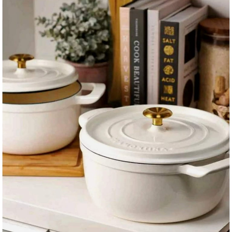 Tramontina Enameled Cast Iron Dutch Oven, 2-pack White