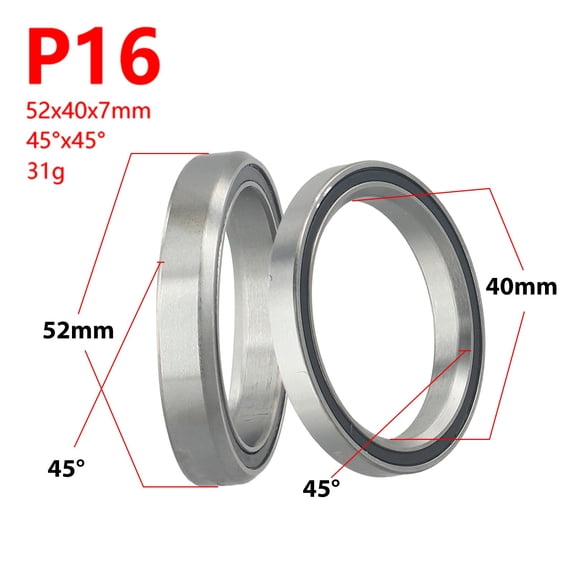 Professional Bike Headset Bearings Set 1-1/8" To 1.5" Sizes 38/39/41/44/49/52mm Premium Steel Mountain Road Bicycle Components