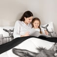 thumbnail image 4 of Erosebridal Donkey Peeking Fence Print Twin Comforter Sets, Farmhouse Decor Bedding Set for Kids Boys and Girls, Black Reversible 2-Piece, 1 Comforter and 1 Pillowcase, 4 of 6