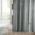 thumbnail image 3 of Pewter Grey Heavy Faux Linen Curtain (1 Panel), Pewter Grey, 50W X 84L, 3 of 6