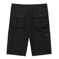 thumbnail image 4 of Youthup Men's Relaxed Fit Solid Color Utility Cargo Shorts, 100% Cotton Workwear Shorts with 6 Pockets, Wrinkle-Free & Zip Fly for Summer Outdoor, 4 of 9